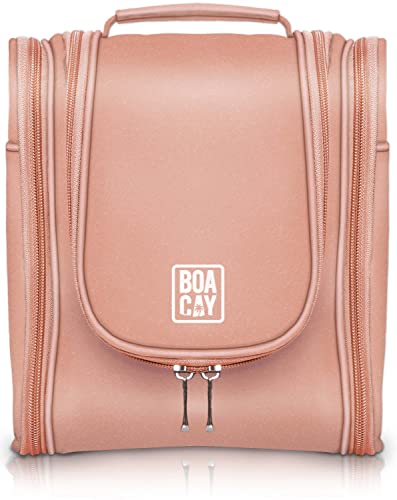 Premium Hanging Travel Toiletry Bag for Women and Men, Hygiene Bag, Bathroom and Shower Organizer Kit with Elastic Band Holders for Toiletries, Cosmetics, Makeup, Brushes