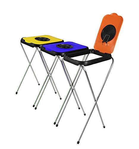 BigDean 3X Müllsackständer SwingFix GELB ORANGE BLAU 120L Blauer Gelber Sack Einer Mülleimer Müllbeutelständer Müllsackhalter 120L - Image 3