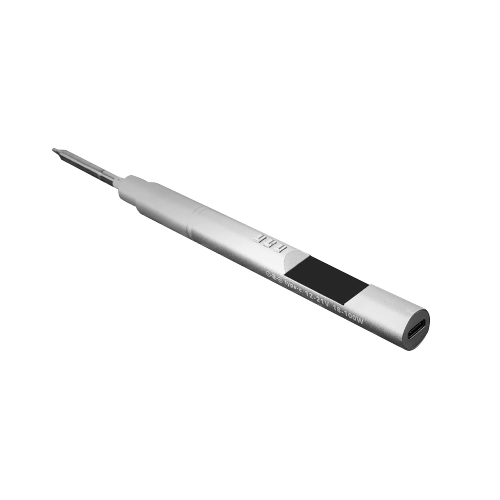 Inteligentna Lutownica Elektryczna 65 W 50-450 ℃ Regulowana Stacja Lutownicza Typu C Spoina Jest Mocna.(Silver Set)