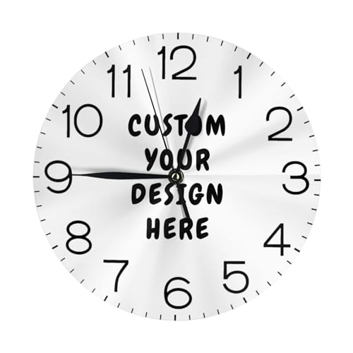 Orologio con Foto Personalizzato Rotondo Personalizzato con Testo Fotografico Orologio Rotondo Personalizzato Orologio da Parete Personalizzato Regalo per Famiglia Natale Matrimonio San Valentino Comp