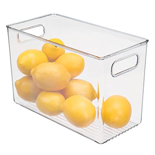 mDesign Plastic Tall Slim Food Storage Organization Container Bin w