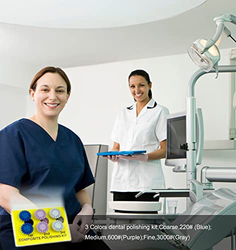 Zrruowin DPD-001 Dental Composite Resin Polishing Disc Polishe Wheels Brush Rubber Disc Kit Spiral Tooth Polisher Diamond System 6Pcs thumb #1