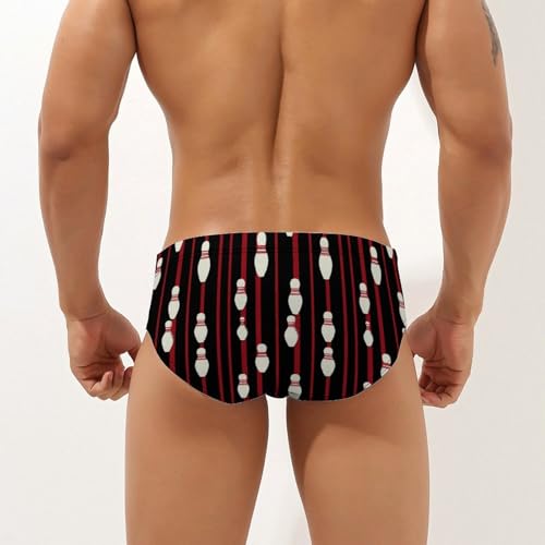 Bowling Men's Swim Trunks Briefs Swimsuit Swimwear Bathing for Underwear Beach2