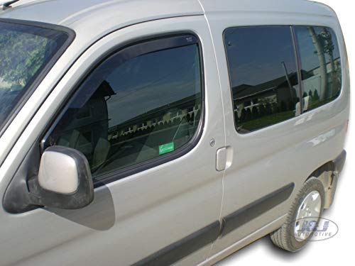 J&J AUTOMOTIVE | Heko Deflecteurs d'air Déflecteurs de Vent Compatible avec Berlingo 2-P. Berlina 2002-2008, Ensemble 2 pcs, Aérodynamique