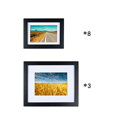 Ray & Chow Black Gallery Wall Picture Frames Kit,Set of 11 Frames,Solid Wood and Glass Window,Made to Display 8x10 5x7… – Bild 8