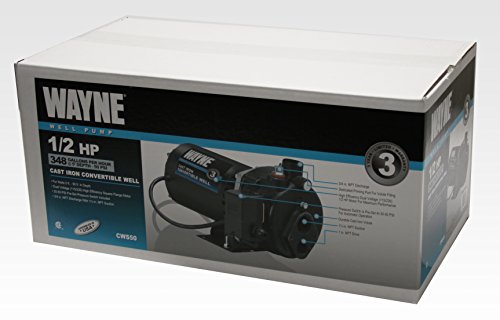 Wayne Cws50 1/2 Hp Cast Iron Convertible Well Jet Pump For Wells Up To 90 Ft. #TOP1