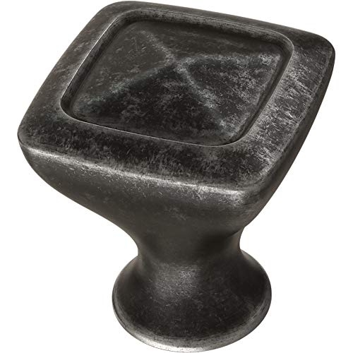 Liberty P27602K-Dir-C Rustic Square Knob 1-1/8" (28Mm), 1-1/8 In (28 Mm), Distressed Iron #TOP14