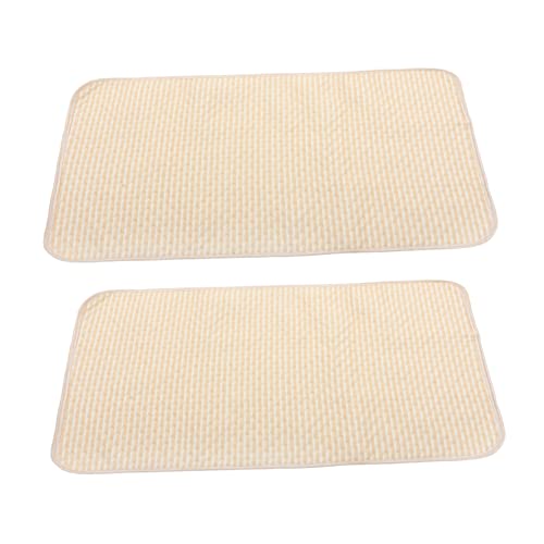 Mikikit 2Pcs Washable PET Pee Pads Ultra-Absorbent Dog Urine Mats Reusable and Waterproof Suitable for Small Pets and Indoor Use
