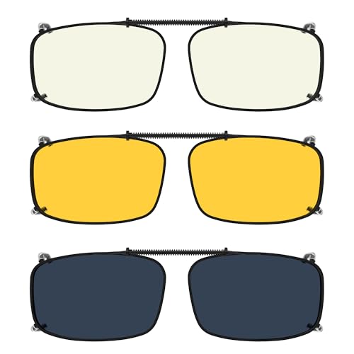 Image of Eyekepper Clip on Sunglasses Over Readers for Men, 54 * 34MM