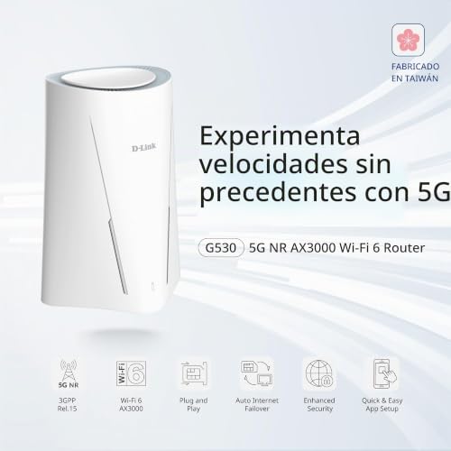 Miniatura 2 de Router D-Link G530 5g Nr, Descarga Hasta 3.4 Gbps, Wi-Fi 6 Ax3000, Puertos Gigabit Wan Y Lan, Wan Failover, Wpa3, Vpn, Vlan, Acepta Sim Todas Operadoras.