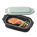 【Toffy/トフィー】 電子レンジ用 グリルディッシュ K-MW6 電子レンジに入れるだけ 時短 1台5役 焼き目が付く 温めなおし 焼く 炒める 蒸す 煮る そのまま食卓に出せる ペールアクア