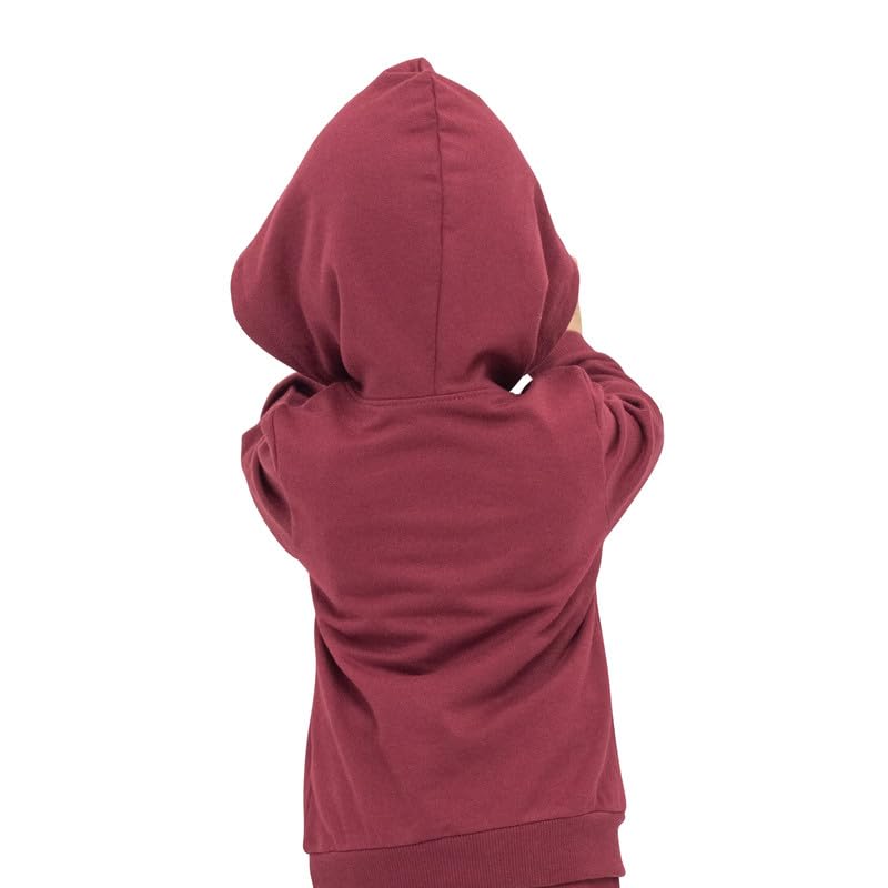 ARIEL Kids Cotton Fleece Full Sleeve Hoodie Sweatshirt for Boys and Girls (CHNLY-BURG-TEDY8-23YRS) Burgundy - Image 4 thumbnail