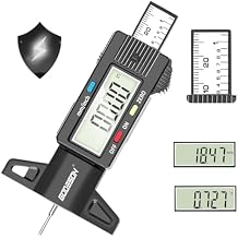 GODESON Digital Tyre Tread Depth Gauge UK,0-25.4 Mm Inch Tyre Guage Digital with Large LCD Display and Tire Tread Depth Measuring Tool for Cars,Trucks,Moto