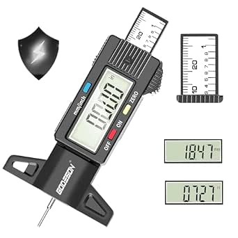 GODESON Misuratore Profondità Pneumatici Digitale Con Manometro – Doppio Strumento Per La Tua Sicurezza!