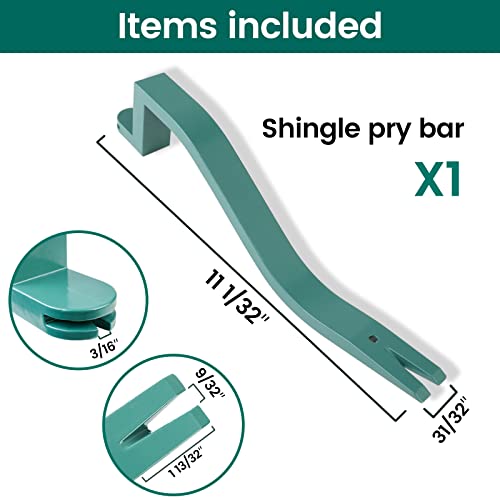image for Muzata Roof Shingles Removal Tool Roofing Snake Tools Pry Bar Shingle 