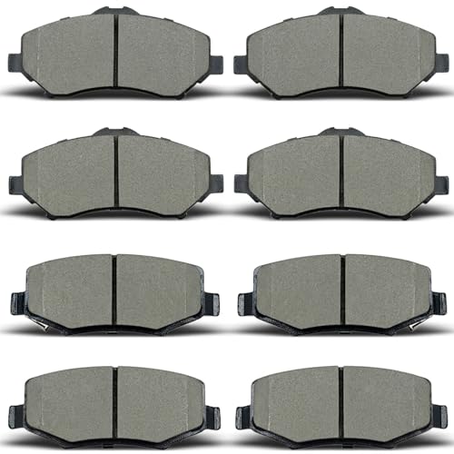 TALAMOYI Ceramic Brake Pads, 8pcs Front Rear Brake...