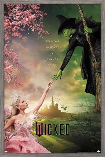 Wicked - One Sheet Wall Poster, 22.4L" x 14.7W", Barnwood Framed Version