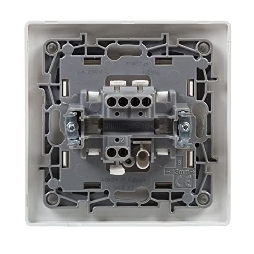 Miniatura 4 de Legrand Pack 5 Interruptores Conmutador 10a Gama Niloé Monobloc, Mecanismos Completos Con Marcos, Color Blanco, 396431