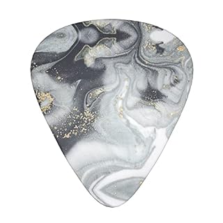 Ensemble de 12 médiators de guitare à rayures en marbre gris pour guitare acoustique, guitare électrique, contrebasse… - Les Beatles, Paul McCartney, John Lennon, RIngo Starr, George Harrison