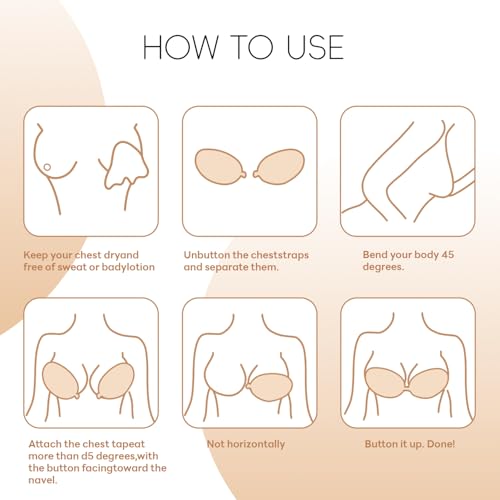 Image of Sticky Adhesive Bra Push Up Strapless Invisible Lift Backless Bra for Women