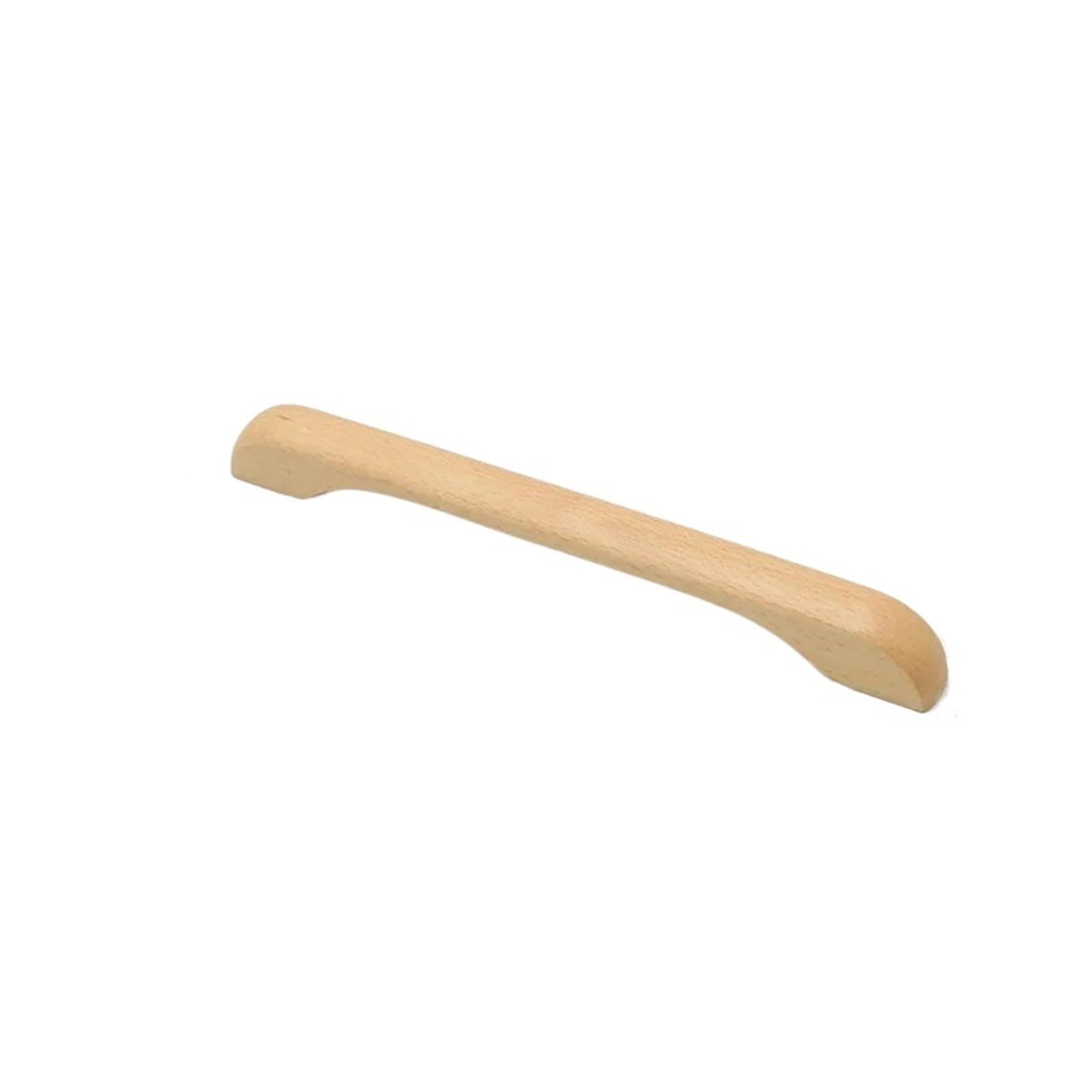 LADFRTYU Wooden Handles 2pcs Cabinet Door Wooden Handle Wardrobe Bow Shaped Drawer(230x25x18mm-A)