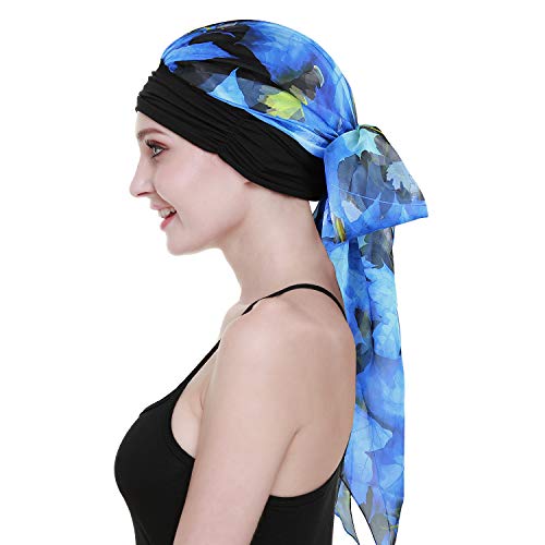 FocusCare Cancer Headwear Scarves for Chemo Women Fitted Bandana Hair Loss Headwrap Cap - Thumbnail 2
