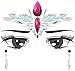 Gemas faciales, joyas para la cara de las mujeres, cristales brillantes, tatuajes...