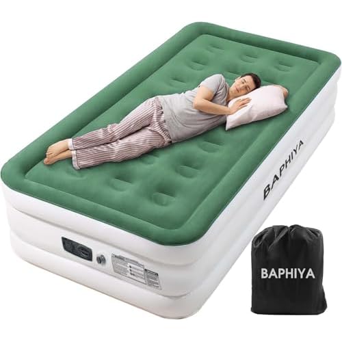 BAPHIYA Single, Inflatable Bed with Built-in Electric Pump