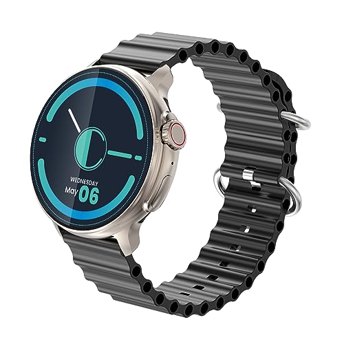 Image of CELLECOR A5 PRO DISC 1.52 inch HD Display- BT Calling Smartwatch, 500 NITS, AI Voice Assistant, with 120+ Sports Modes, SpO2, HR, IP68, Camera Control - Golden Black