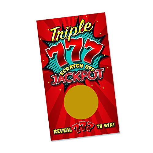 PROMO PRINTING GROUP, INC. Triple 7 Jackpot Scratch Off - (30 Cards) Scratch Off Tickets, Scratch &...
