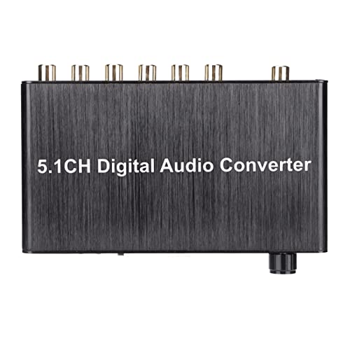 Conversor DAC de 5.1 canais, decodificador DAC coaxial óptico digital de alta compatibilidade para P