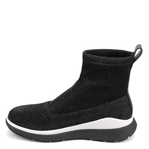 FitFlop Womens Loosh Luxe Lurex Knit High Top Sneakers, All Black, US 64
