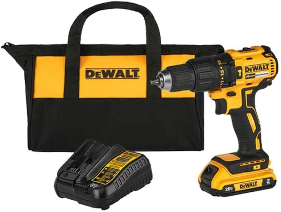 DEWALT Parafusadeira e Furadeira de Impacto 1/2 Pol. (13mm) 20V MAX* Ion-Litio com Brushless Motor de 2 Velocidade Variável Reversível com Bateria de 2.0Ah Carregador Bivolt e Bolsa DCD7781D1