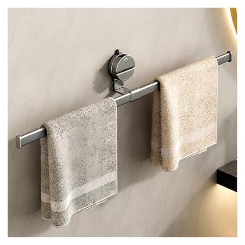 Porte-serviettes mural 60 cm support torchon et drap de bain sans percer - 2