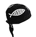 Adjustable Black Jesus Christian Fish Skull Cap Hat Bandana with Tie