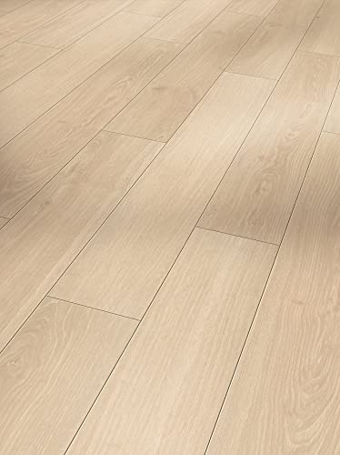 Preisvergleich Produktbild Parador Laminat Classic 1050 - Eiche Studioline geschliffen - Hochwertiger Laminatboden mit patentierter Klick-Mechanik - mit V-Fuge - Set mit 10 Dielen im Paket = 2.49 m²
