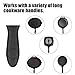 Emoly Silicone Hot Handle Holder, 3 Pack Pot Holders Cover Rubber Hot Resistant Non Slip Pot Holder Sleeves for Cast Iron Skillets Metal Frying Pans Aluminum Cookware Handles (Black)
