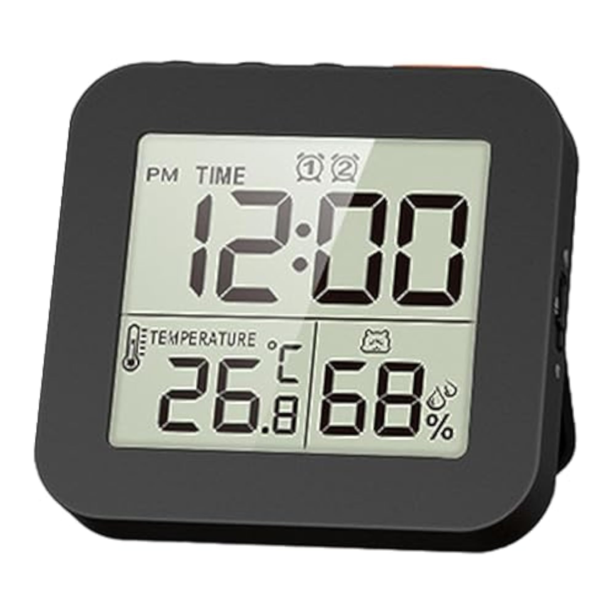Waterproof Digital Bathroom Clock Shower Timer, Black