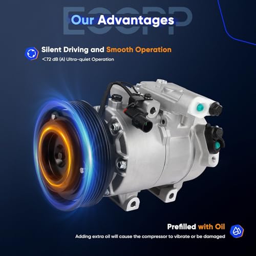 Image of ECCPP AC Compressor 2012-2014 for Hyundai Accent 1.6L Fast Cooling AC Compressor with Clutch
