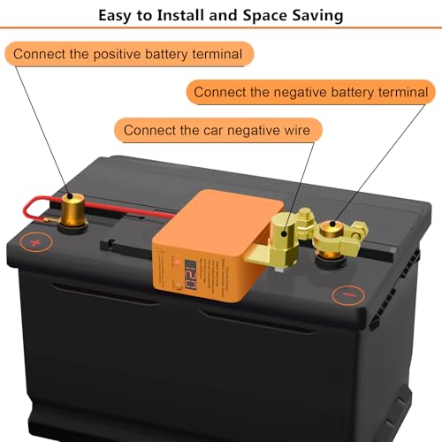 Image of Remote Battery Disconnect Switch 12v, 240A, DZSSCY Upgrade Smart Voltage Car Kill Switch Anti-Theft, Prevent Battery Drain, Remote Battery Kill Switch for Car, Truck, RV (Digital Display)