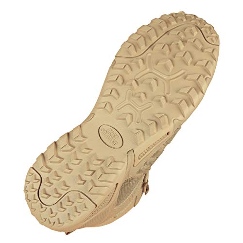 FREE SOLDIER Men’s Waterproof Hiking Boots 6 Inches Lightweight Work Boots Military Tactical Boots Durable Combat Boots(Tan,9.5)