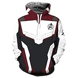 Avenger's Endgame Hoodie Quantum Realm Cosplay Costume 3D Print Zipper Jacket Pullover Sweatshirt (C, M)