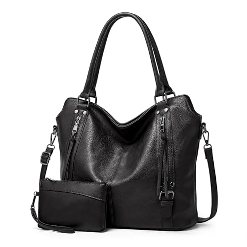 TANTOMI Tote Handbags for Women Black Hobo Handbags Purse and Handbags Shoulder Crossbody Bags for Work Travel Everyday
