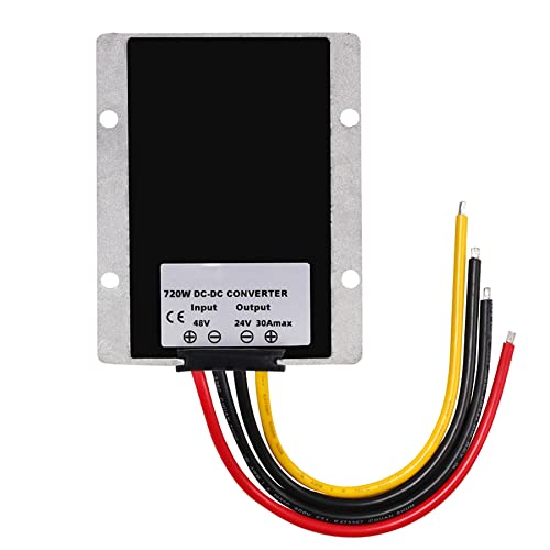 Mggi Dc Converter Voltage Reducer 36V 48V Step Down To 24V 30A 720W, Waterproof Big-Size Voltage Reducer, High-Power Dc/Dc Power Supply Module Buck Transformer, For Golf Cart, Forklifts, Car #TOP2