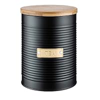 Typhoon Tea Storage Canister, Otto Black 29125, 1.4 Litre