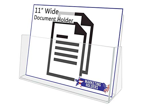 Marketing Holders Magazine Holder Display Rack Organizer Countertop 11"x 8 1/2" Leaflet Catalog Booklet Pamphlets Letter Size Document Handout Legal - Thumbnail 3