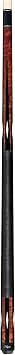 Players G-3350 Graphic Antique-Stained Birds-Eye Maple with White Poly Diamonds and Skinny Black Points Cue