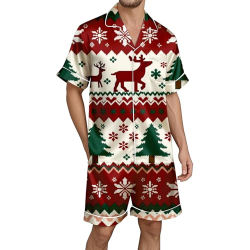 Pyjama Noël homme ensemble deux pièces confortable contre les nuits froides