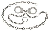 Peerless manette Company, vita-Collana modello 7003, vita 132,08 cm (52")-catenina collegata all'ombelico a forma di manette, insieme, finiture in nichel