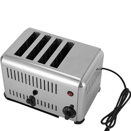 Aioneer Tostadora Comercial con Ranuras De Horneado Más Anchas. Máquina para Hacer Pan. Mejoras para Tostadora. Máquina De Pan Comercial De Acero Inoxidable con Temporizador De 1-4slice